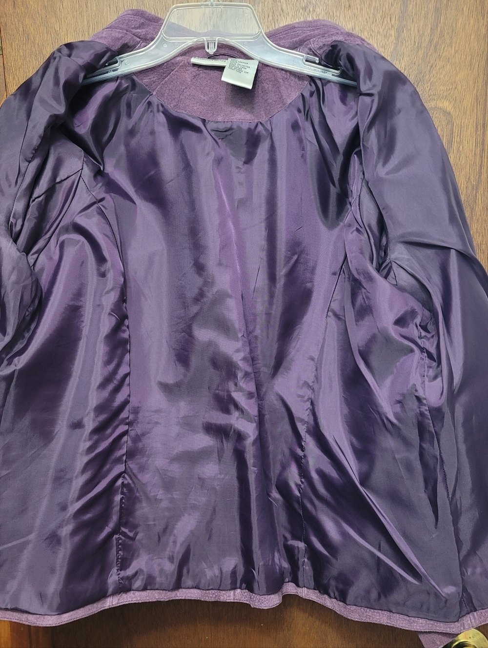 Fashion Bug Plum Purple Suede Zip-Front Jacket. Size 18 - Picture 4 of 12